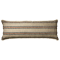 FUNDA COJIN BEIGE CON RAYAS MARRON Y NEGRO 110x40cm