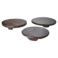 Bandeja decorativa en acabado marrón | Ø25 cm