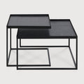 Juego de mesa de centro con tableros, Cuadrado, Pequeño/Grande 52 x 52 x 38 cm