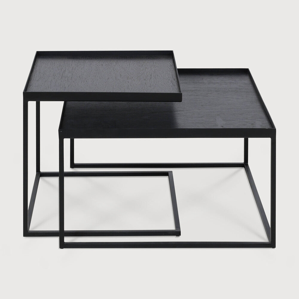 Juego de mesa de centro con tableros, Cuadrado, Pequeño/Grande 52 x 52 x 38 cm