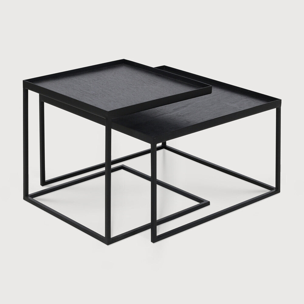Juego de mesa de centro con tableros, Cuadrado, Pequeño/Grande 52 x 52 x 38 cm