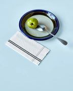 Servilletas a rayas, gris | 10 x 20 cm