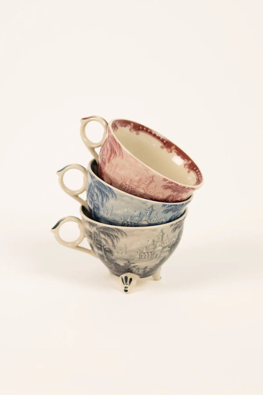 Taza con estampado toile de Jouy