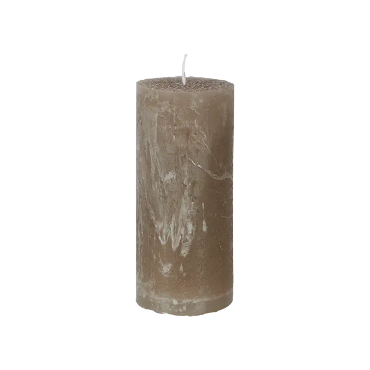 Vela gris piedra | Ø7 x 15 cm