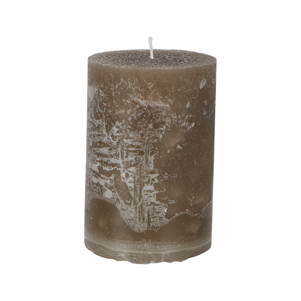Vela gris piedra | Ø10 x 15 cm