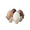 Velas huevo tonos naturales (pack de 4)