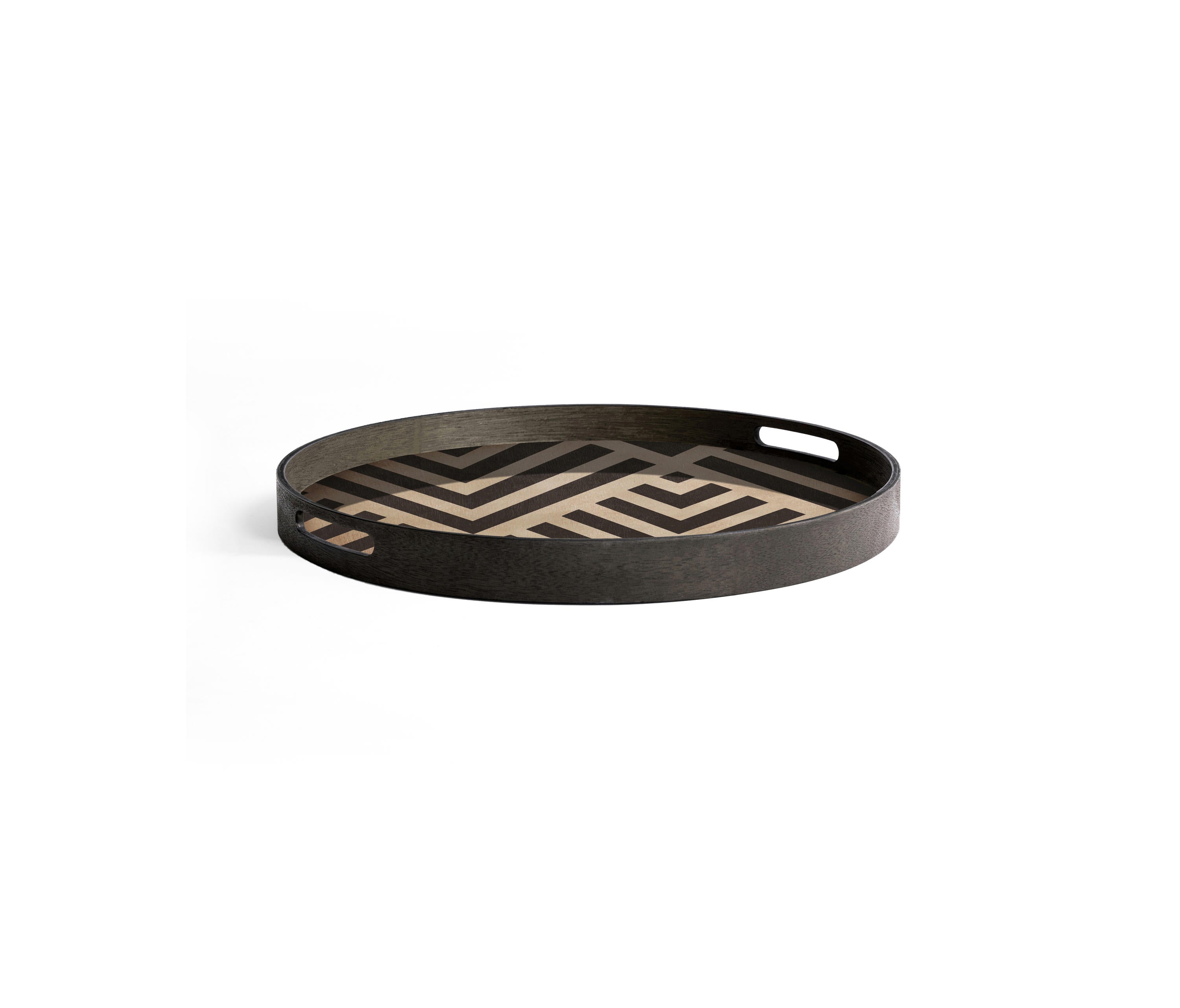 Bandeja de madera Chevron 48 x 48 x 4 cm