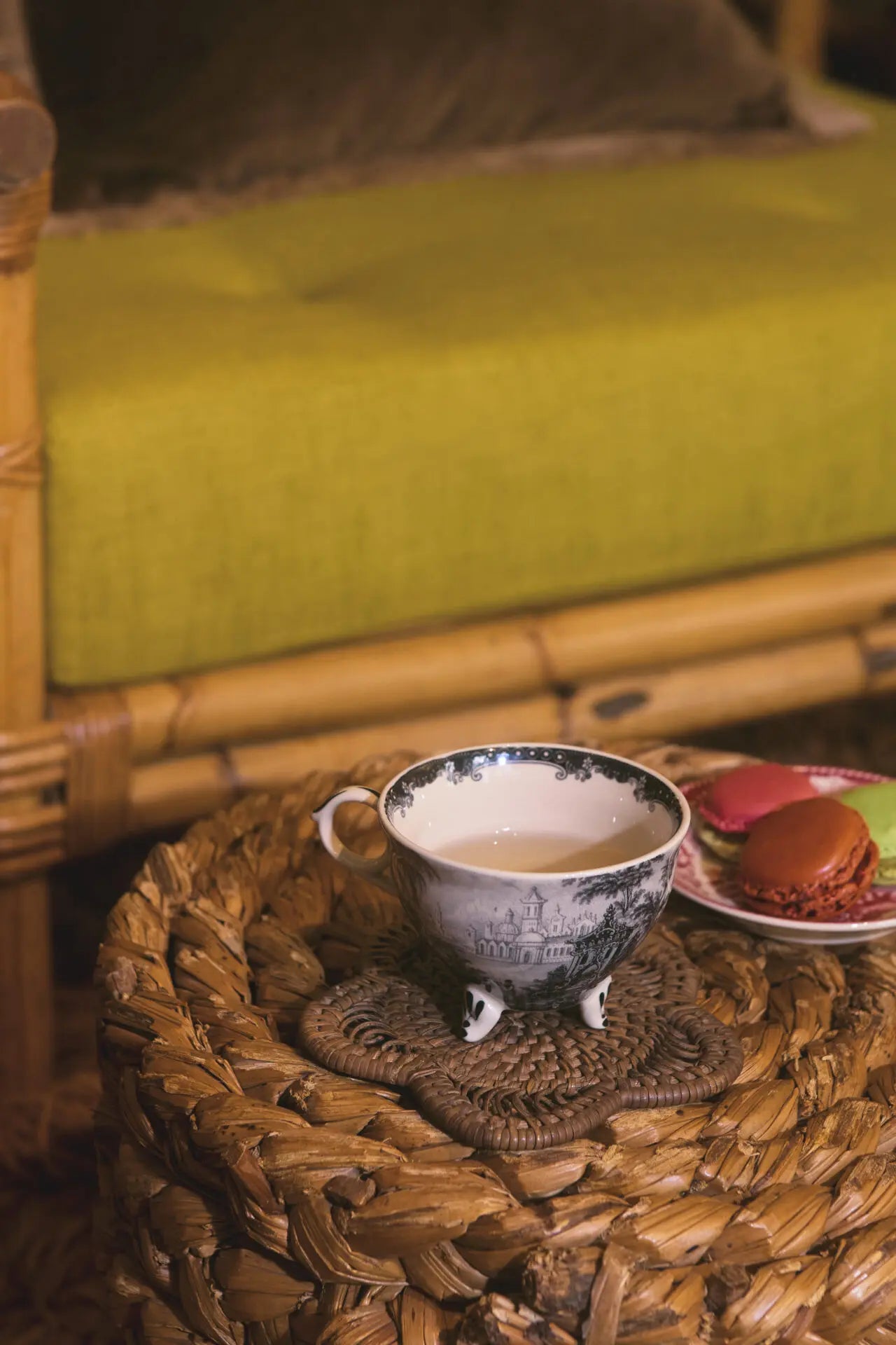 Taza con estampado toile de Jouy