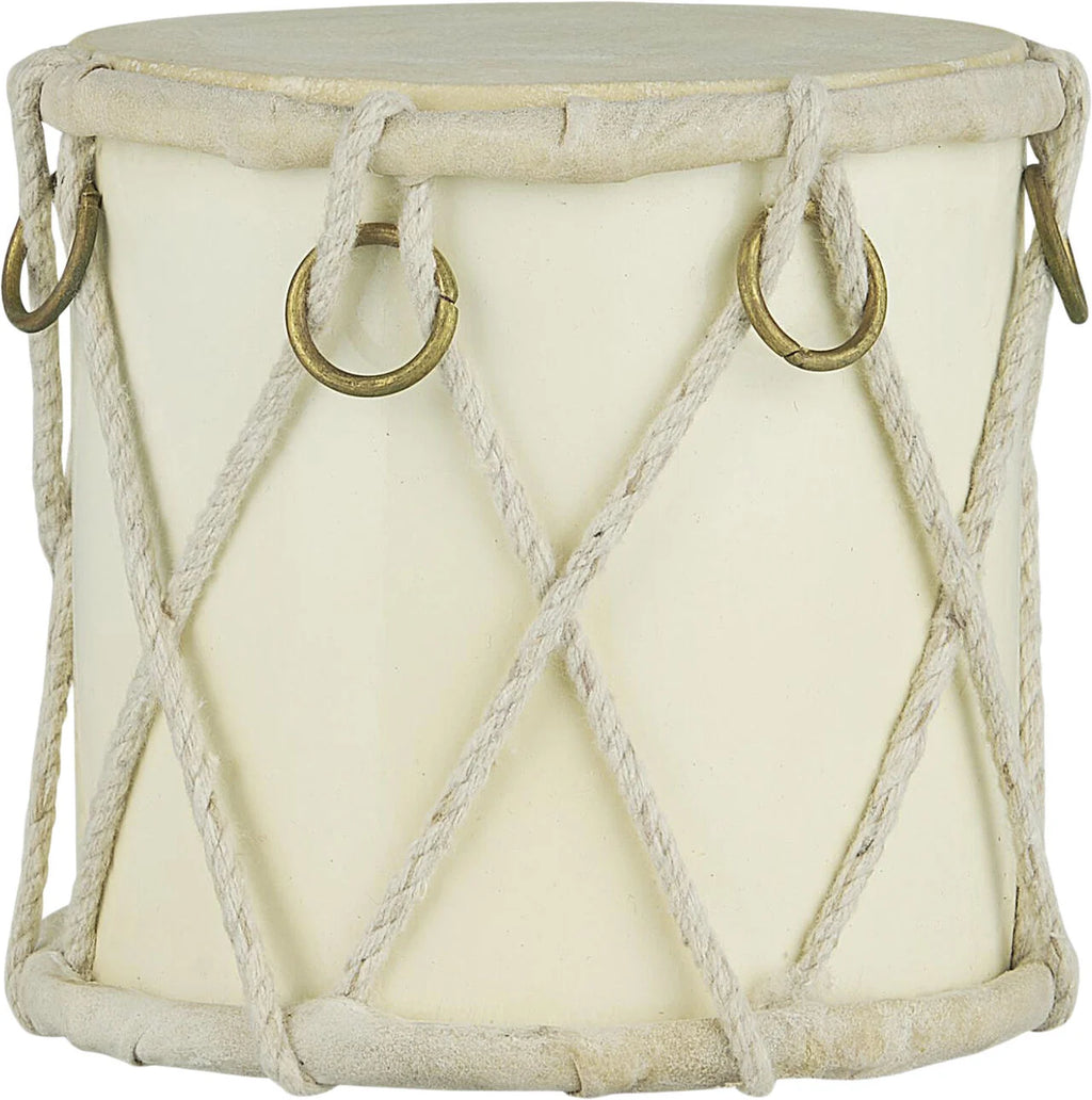 Tambor decorativo crema
