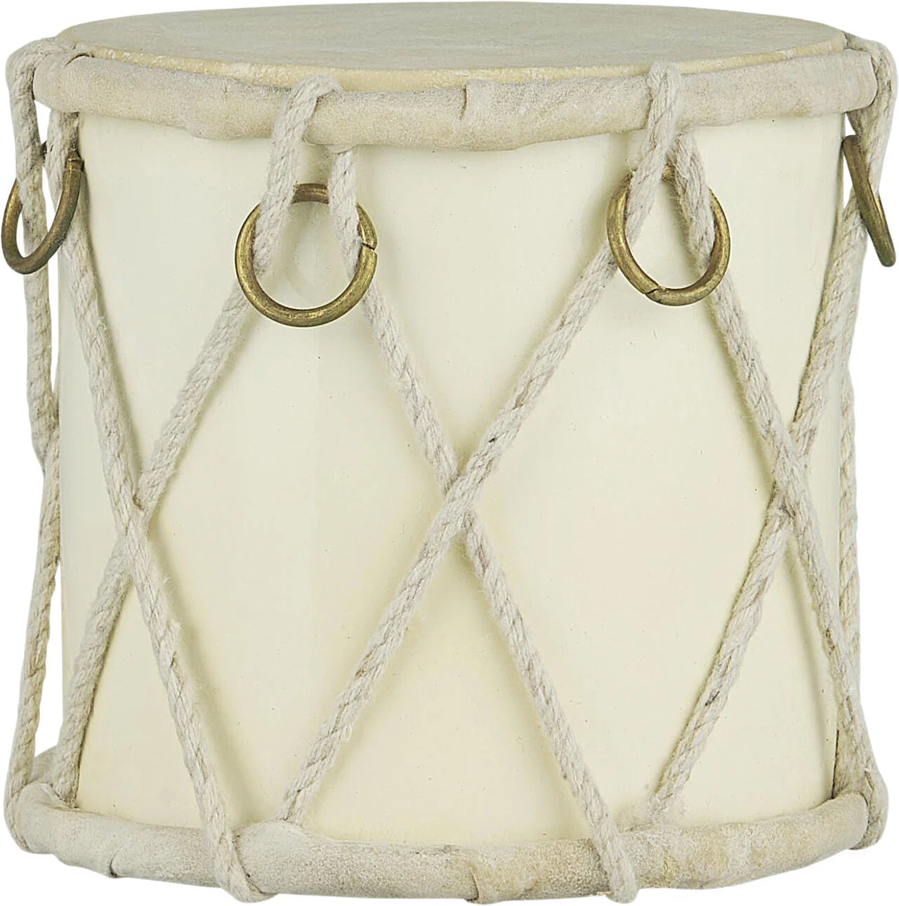 Tambor decorativo crema