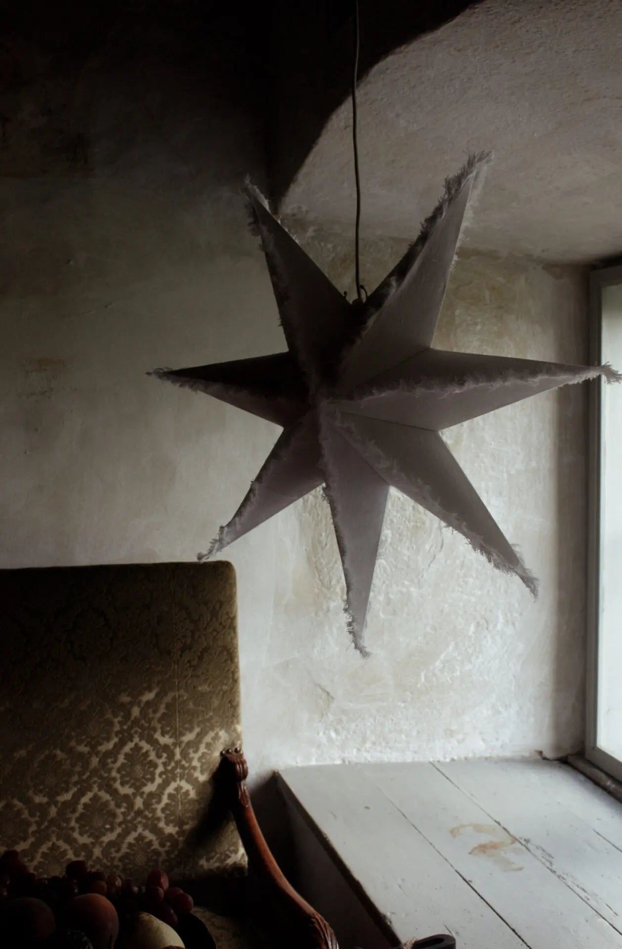 Estrella de Navidad Lino natural