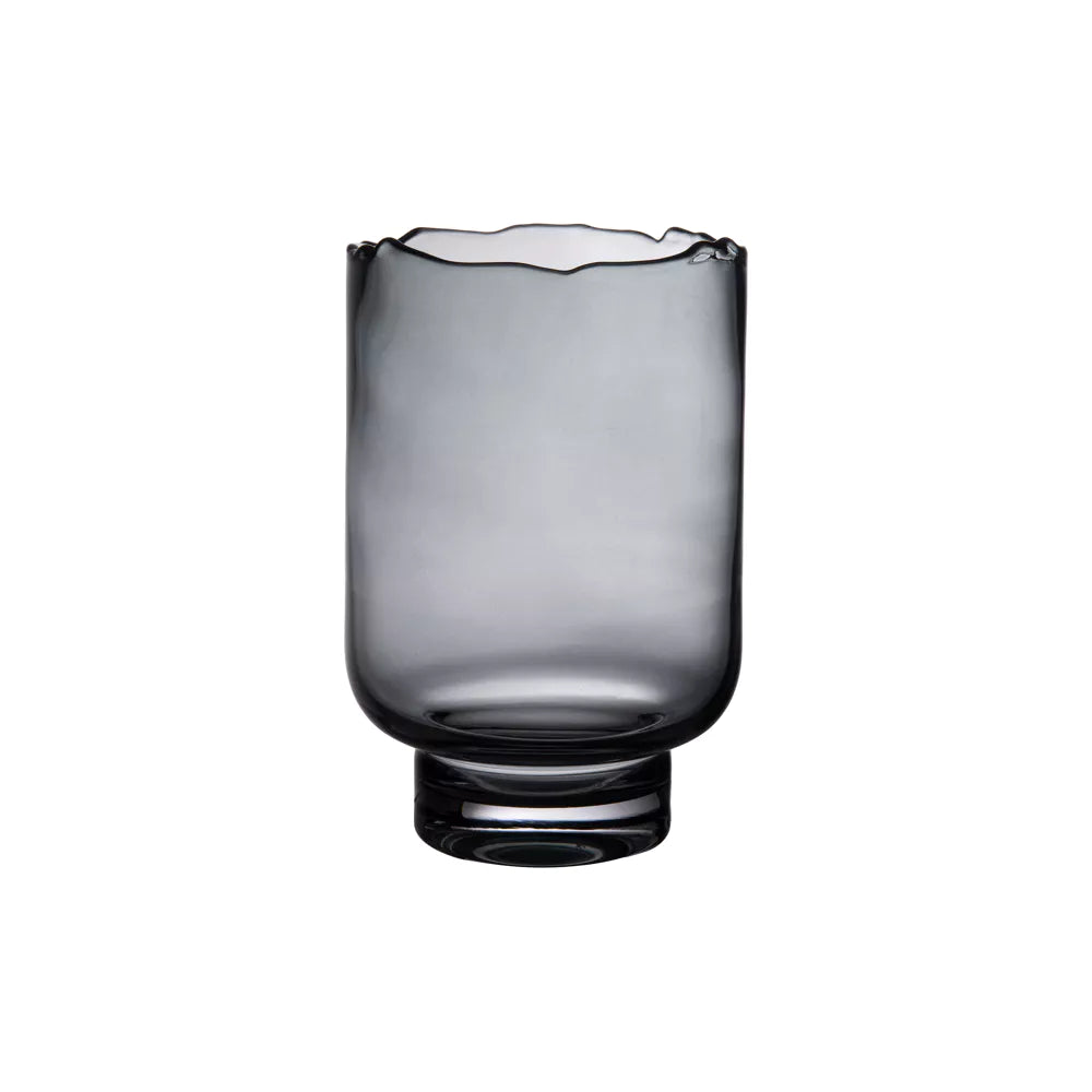 Vaso de vidrio ahumado Ø15,5 × H23 cm