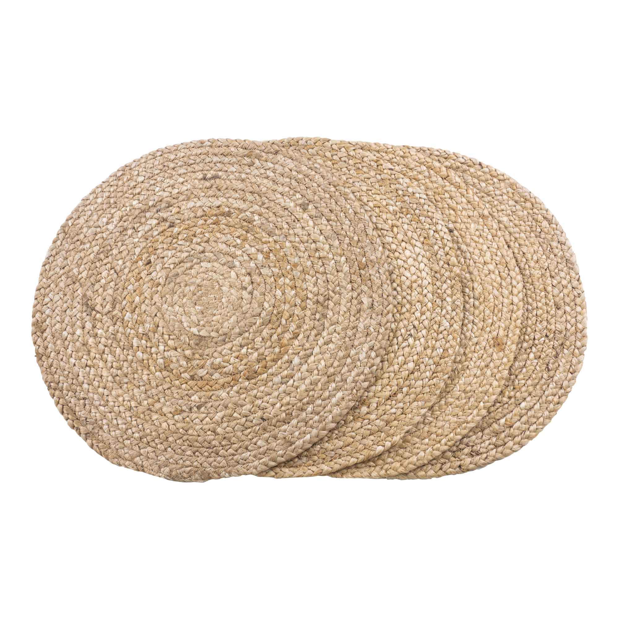 Mantel Individual de Yute Trenzado Natural | Ø38 cm