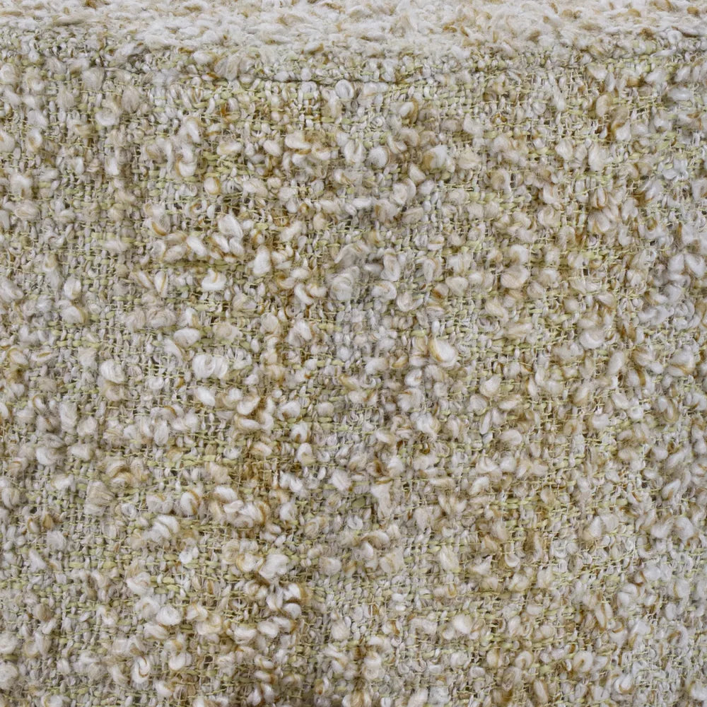 Puf de madera de acacia y algodón