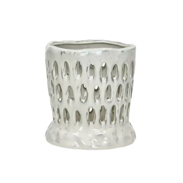 Portavelas tipo farol de gres | Ø15 x H15 cm