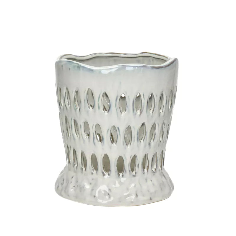 Portavelas tipo farol de gres | Ø20 x H21,5 cm