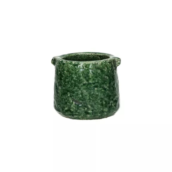 Maceta cerámica verde | Ø14 × 12,5 cm