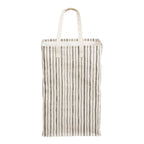 Cesto de ropa textil beige y negro