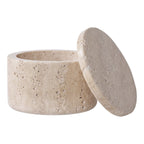 Tarro de Almacenamiento de Travertino Natural | Ø10 x 6,5 cm