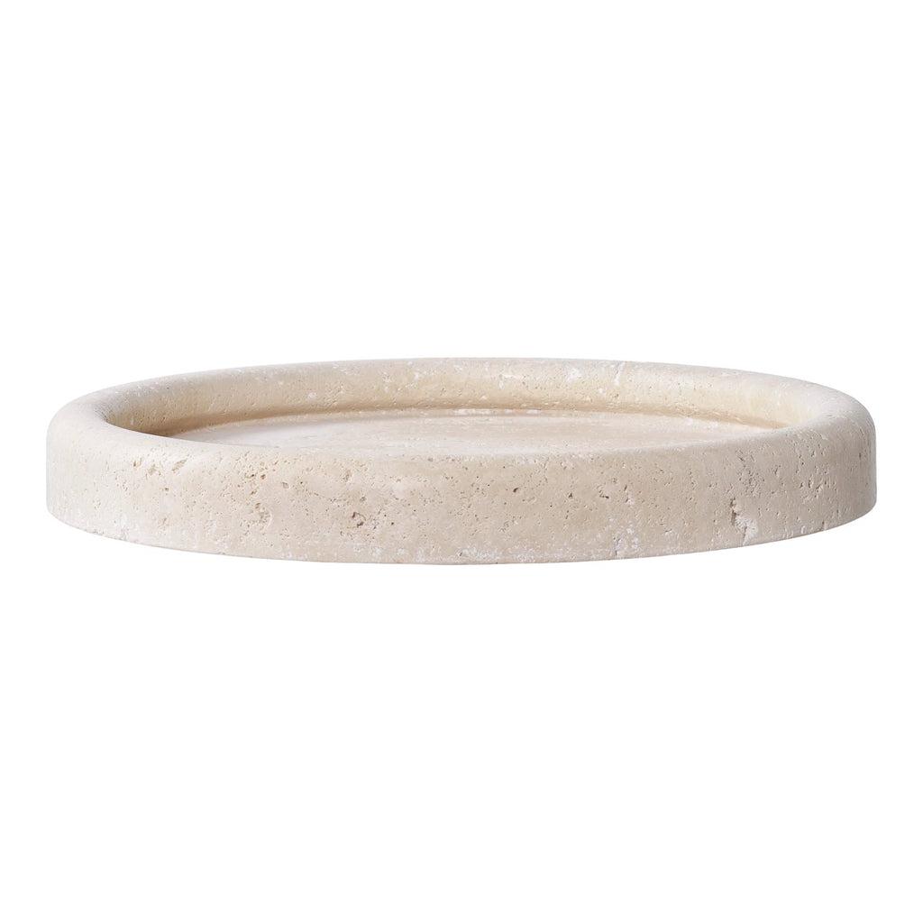 Bandeja de Travertino Natural | Ø25,5 cm