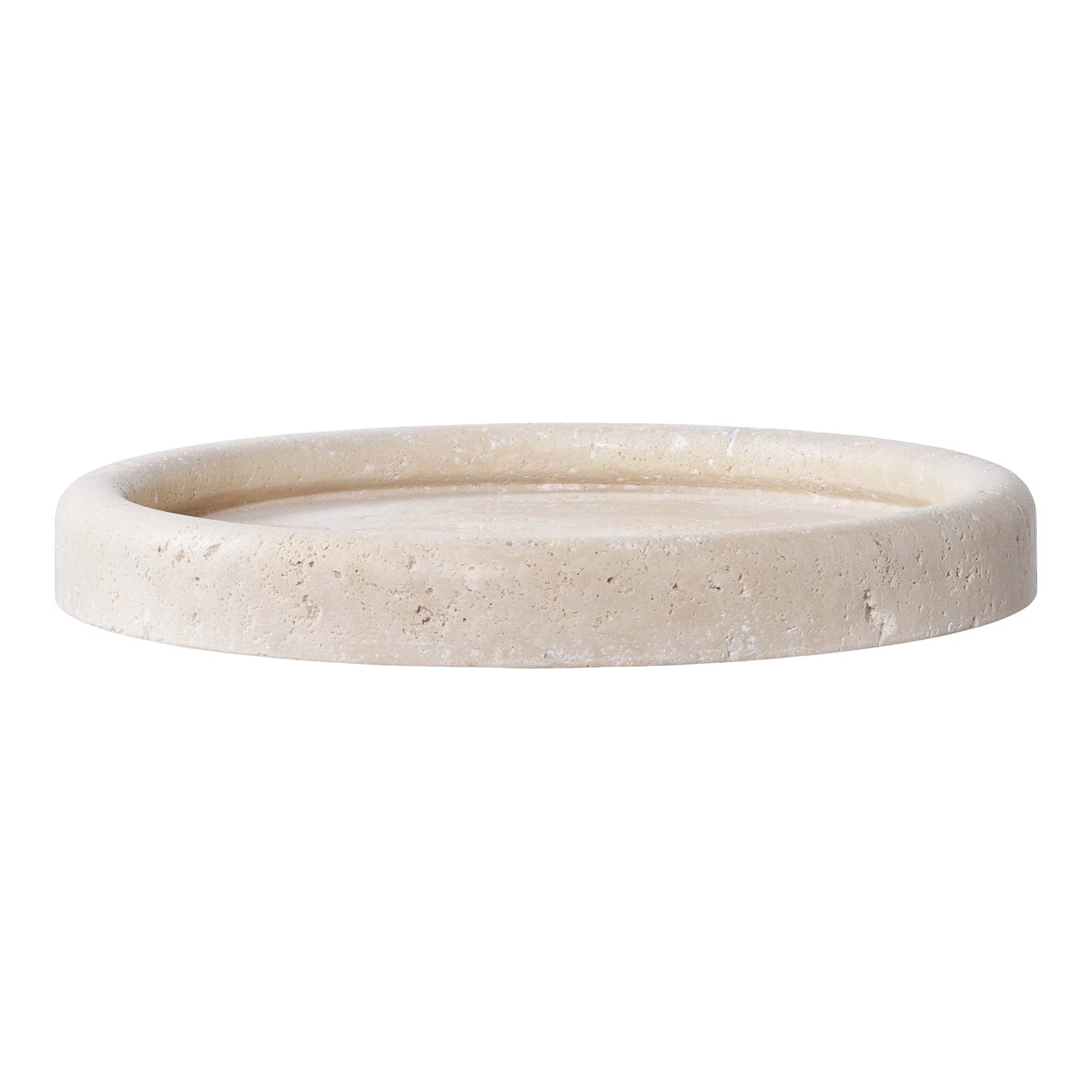 Bandeja de Travertino Natural | Ø25,5 cm