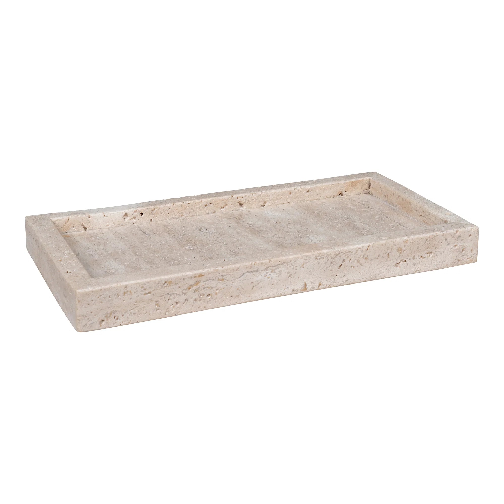 Bandeja de Travertino Natural | 30,5 x 15 cm