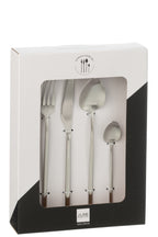 Caja de cubiertos de acero inoxidable mate | 24 piezas