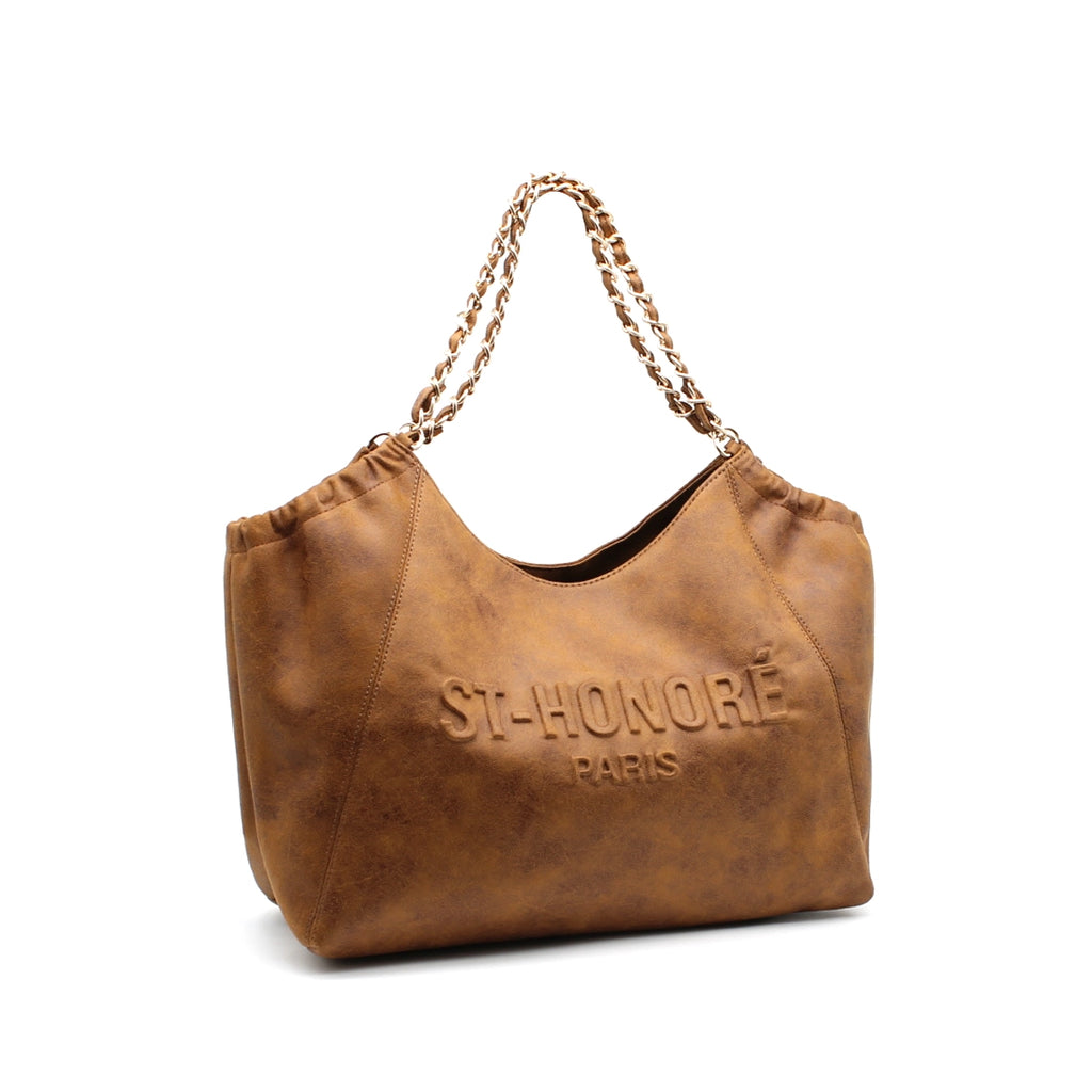 Bolso de cadena dorada