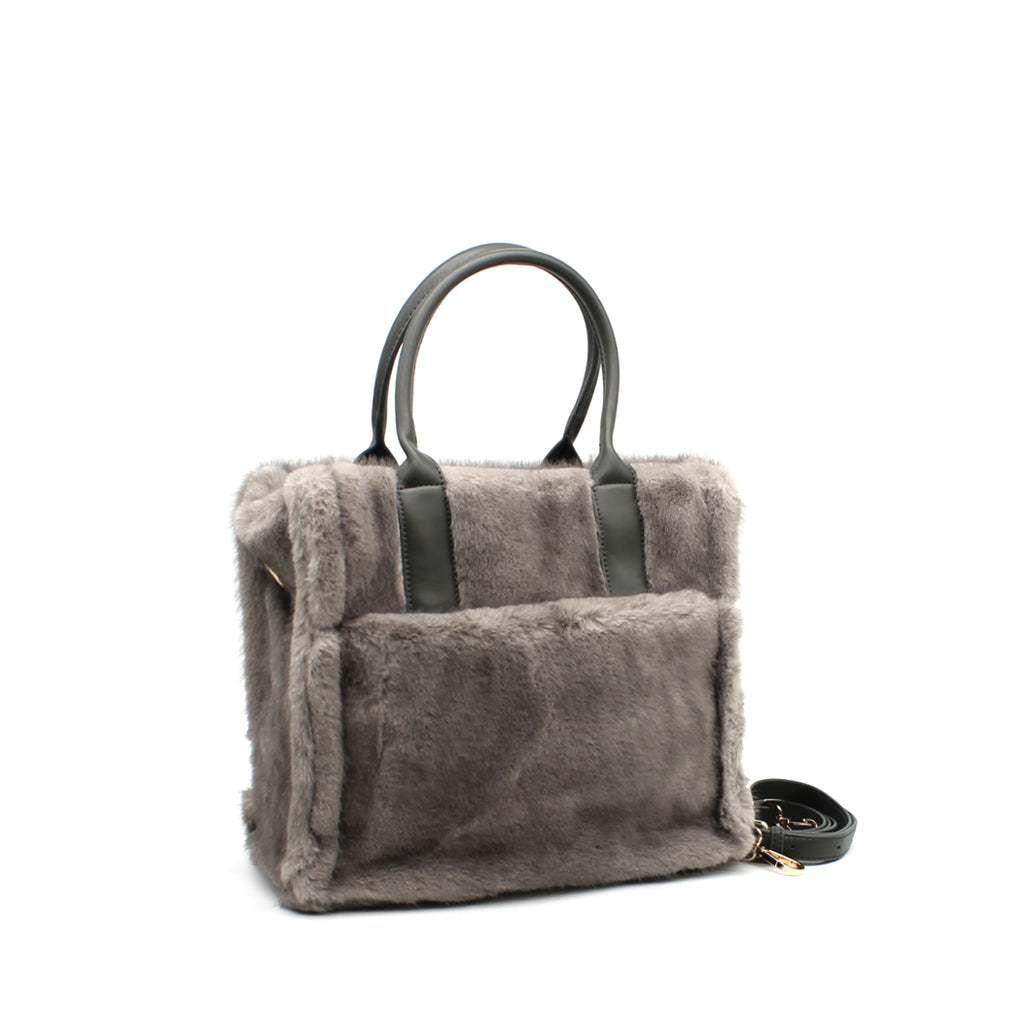 Bolso de mano efecto pelo