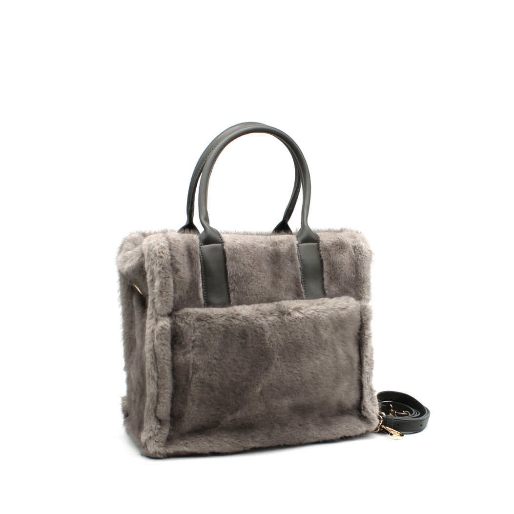 Bolso de mano efecto pelo