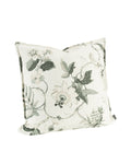 Funda de cojín floral verde y crudo | 60 x 40 cm