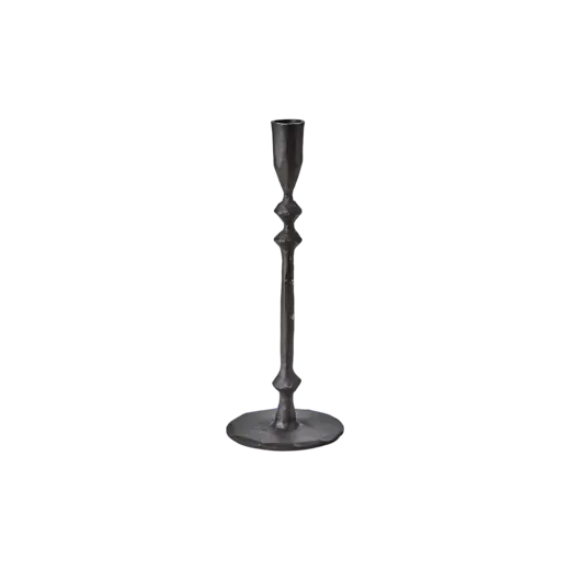 Portavelas negro | H27 cm