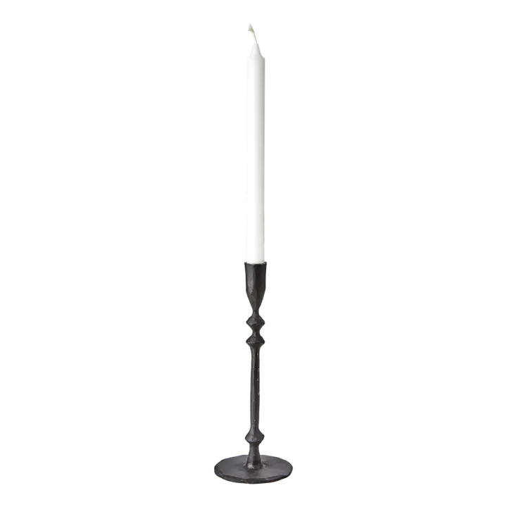 Portavelas negro | H27 cm