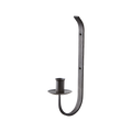 Aplique de pared para vela en negro