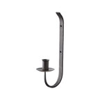 Aplique de pared para vela en negro