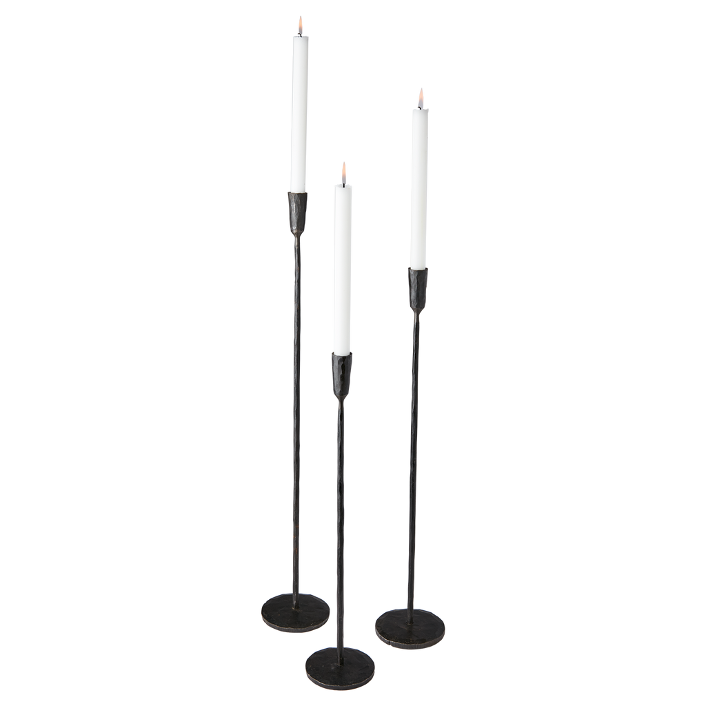 Portavelas negro | H70 cm