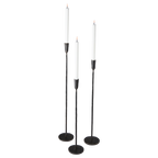 Portavelas negro | H70 cm