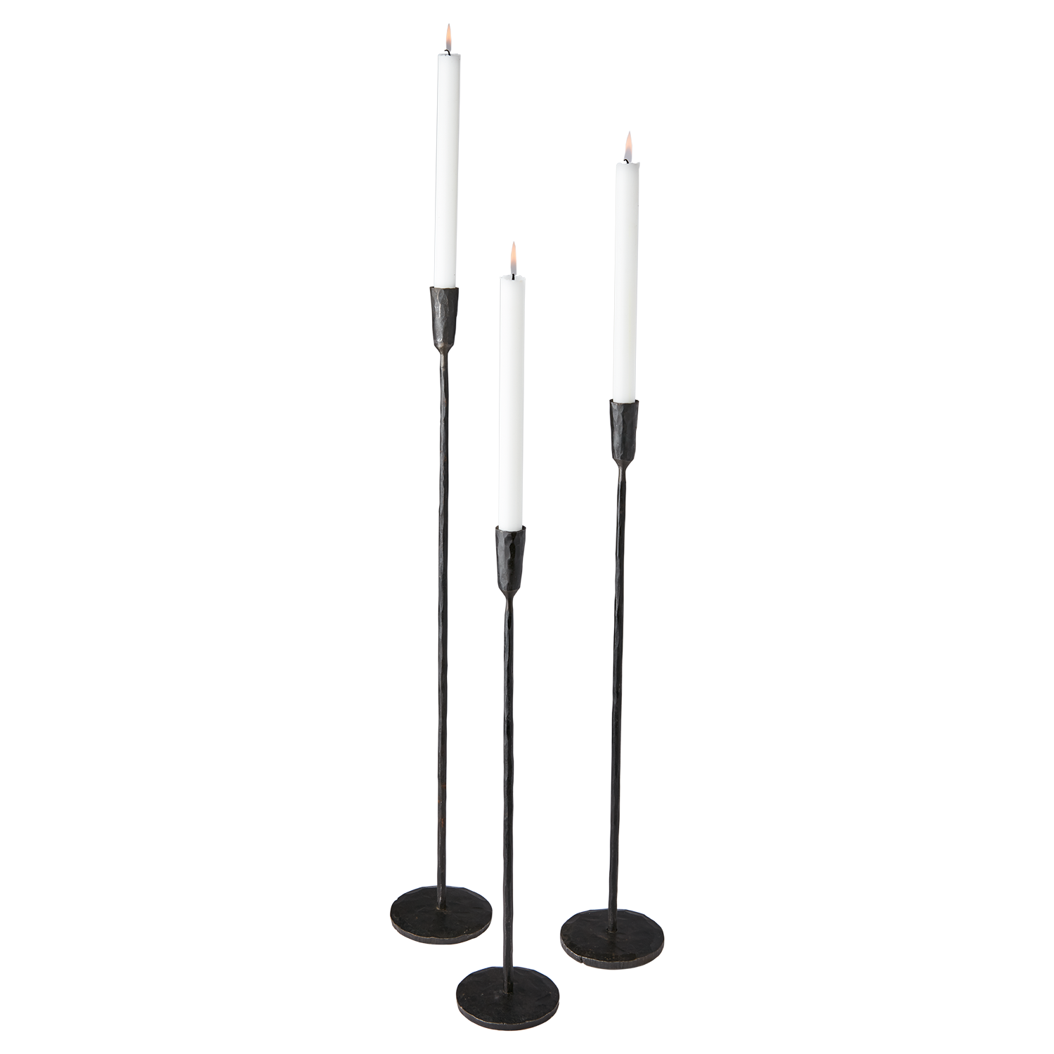 Portavelas negro | H70 cm