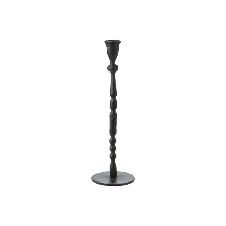 Portavelas negro | H30 cm