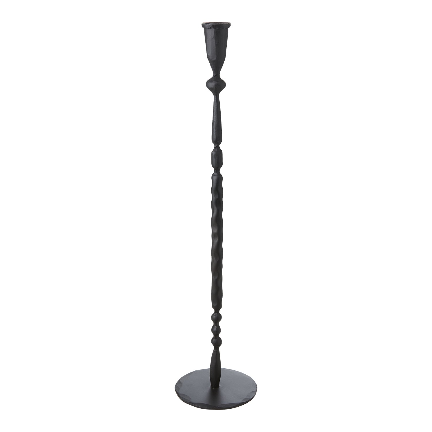 Portavela negro L | Ø12 x 52 cm
