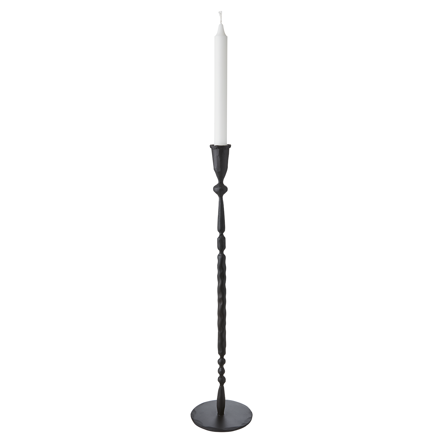 Portavela negro L | Ø12 x 52 cm