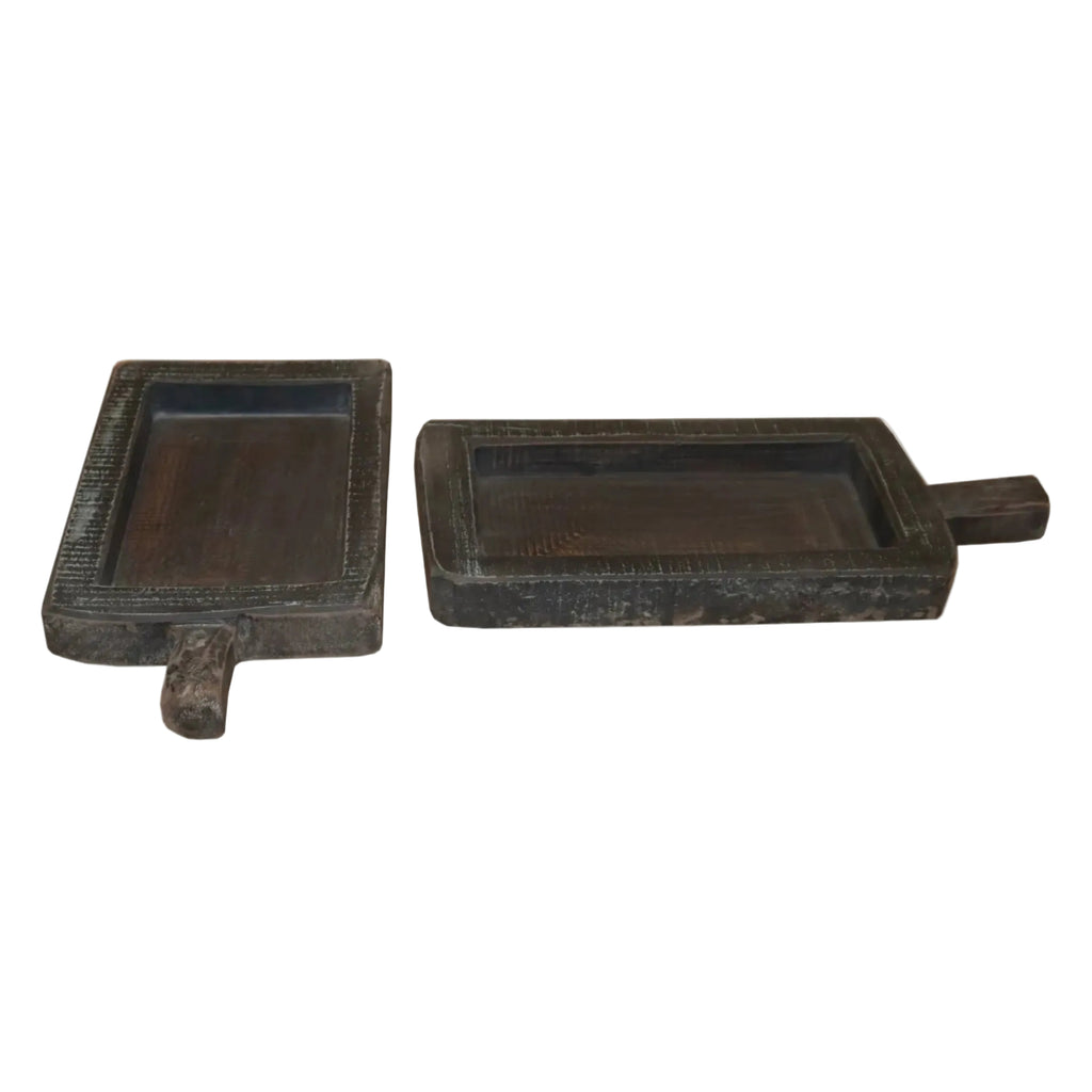 Bandeja de madera vintage | 40 × 20 × 4 cm