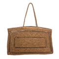 Bolso 3XXL de rafia artesanal en tono lino