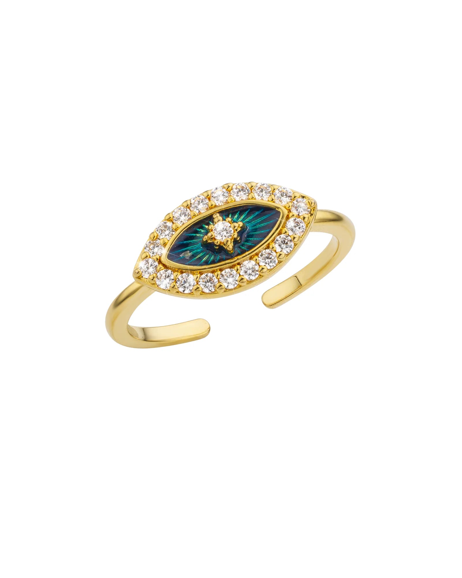 Anillo Blue Eye Essential de oro
