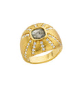 Anillo California de labradorita de oro