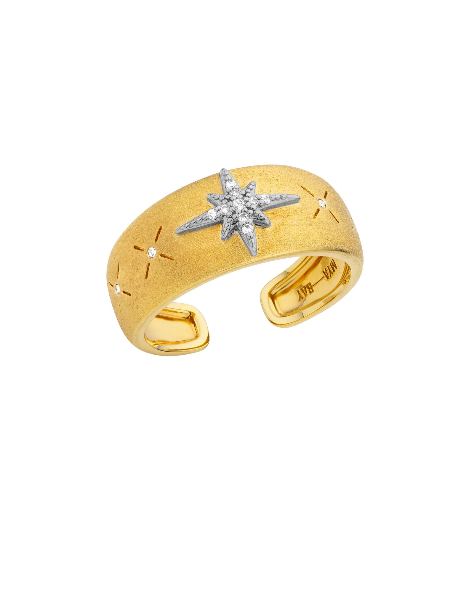 Anillo Diwali bicolor en oro y plata