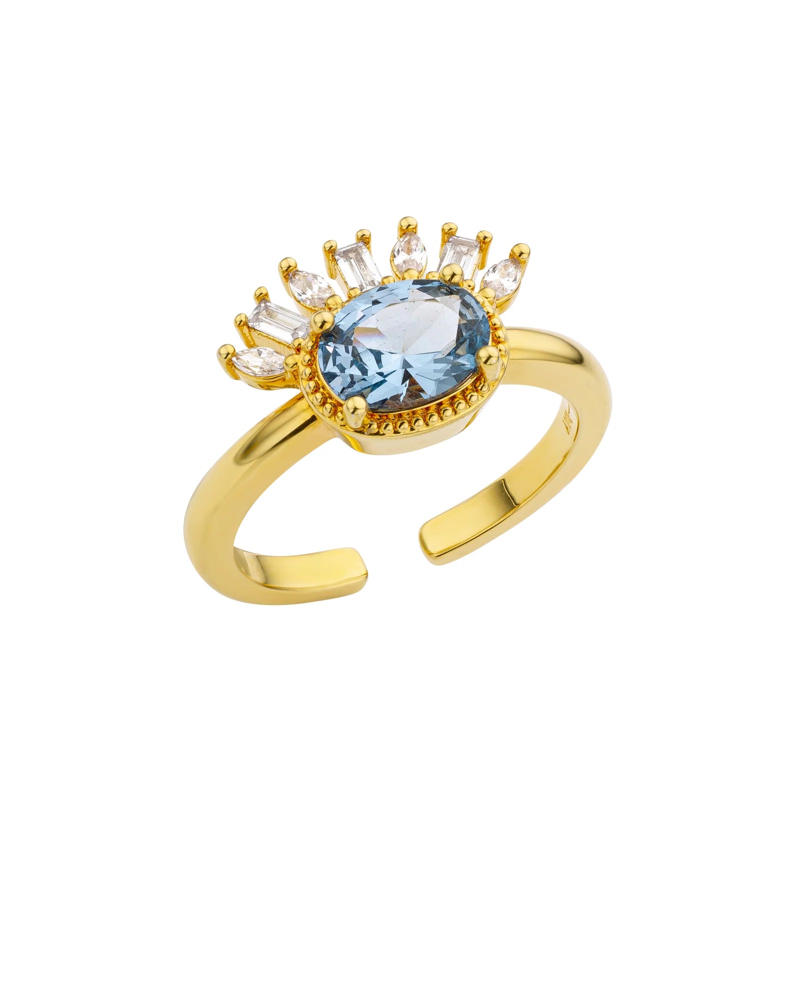Anillo Blue Lady de oro
