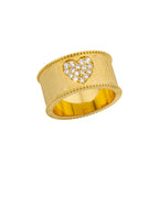 Anillo Heart Crown de oro
