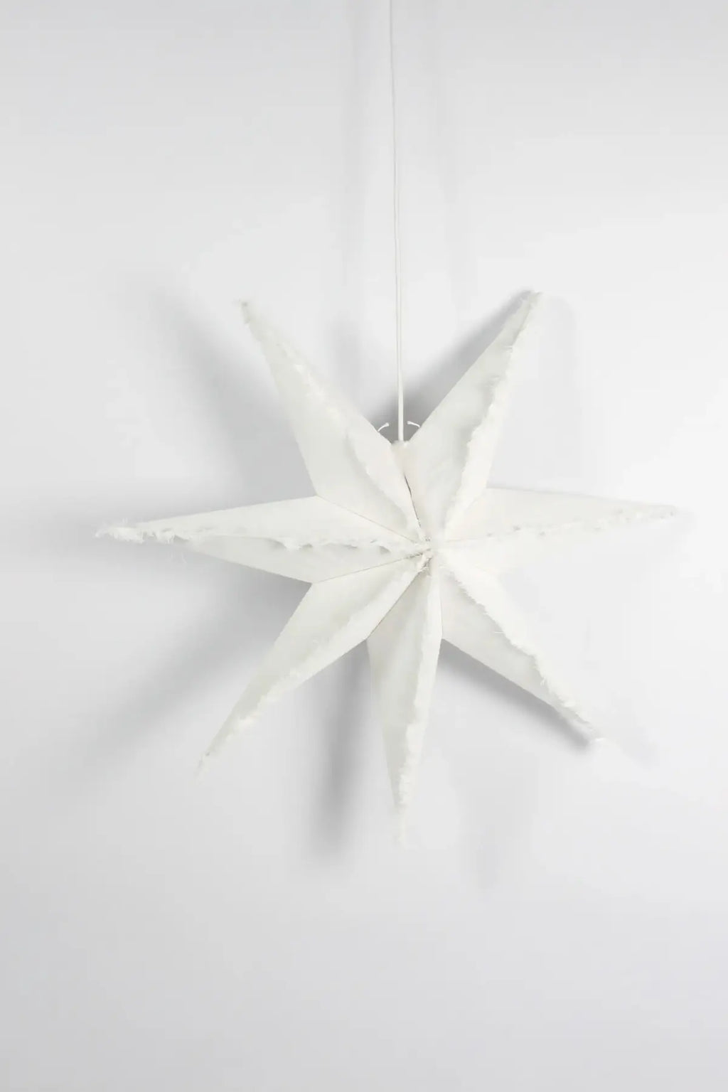 Estrella de Navidad Lino blanca