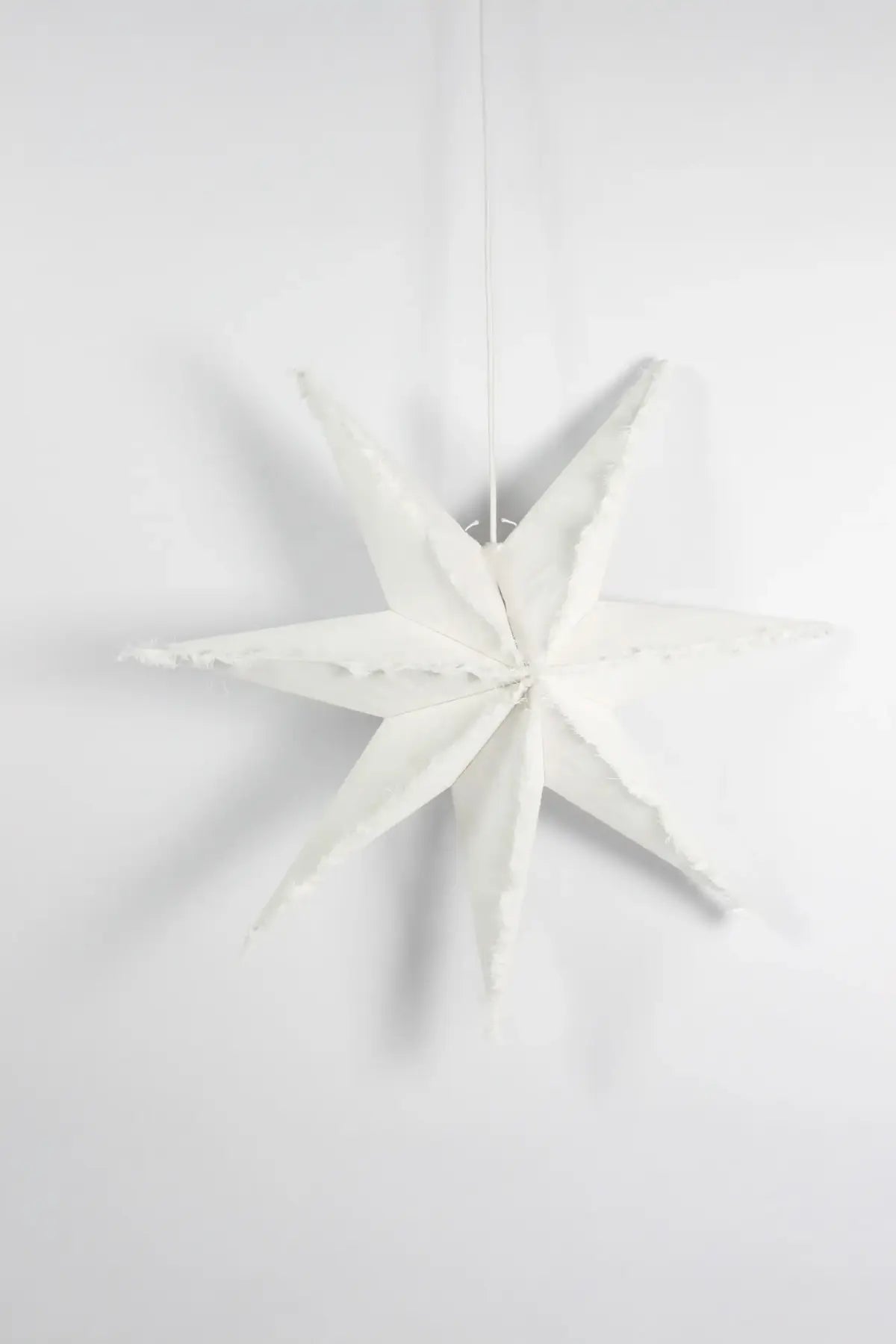 Estrella de Navidad Lino blanca